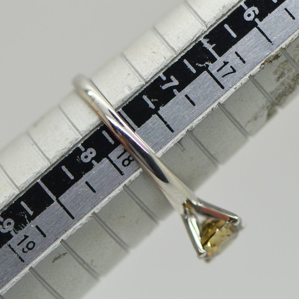 Solitaire Diamond Engagement Ring Champagne 1.10CT - Picture 4 of 5
